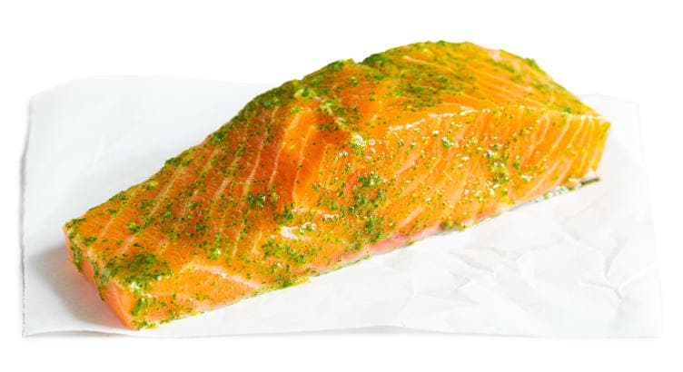 Laksefilet m/Skinn Marinert 125g pr stykk