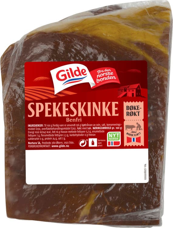 Spekeskinke Røkt Bit u/Ben 1,2kg Gilde