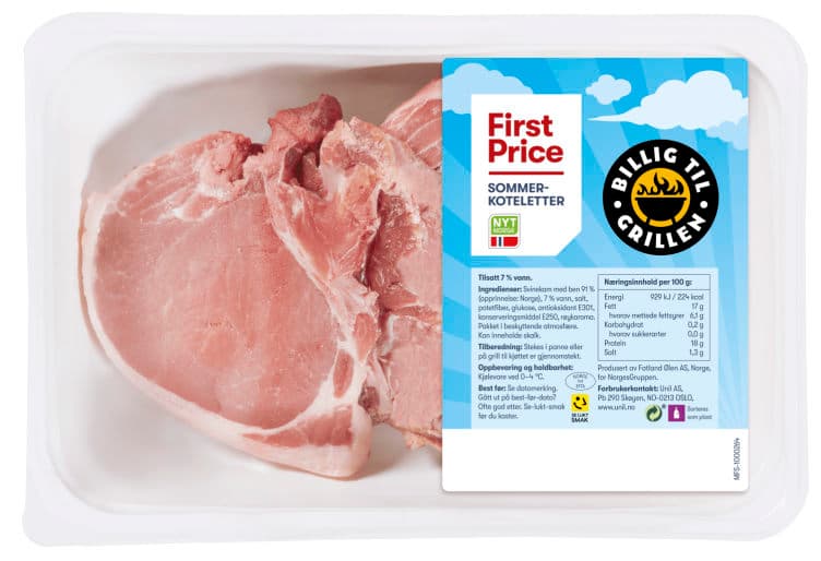Sommerkoteletter Ca1,3kg First Price