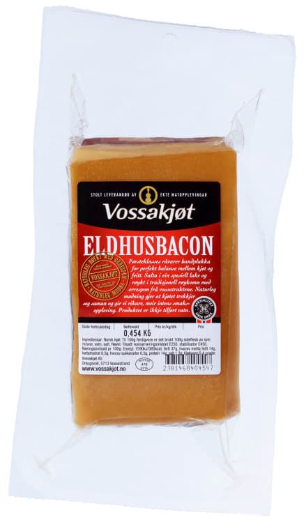 Eldhusbacon i stykk Ca400g Vossakjøt