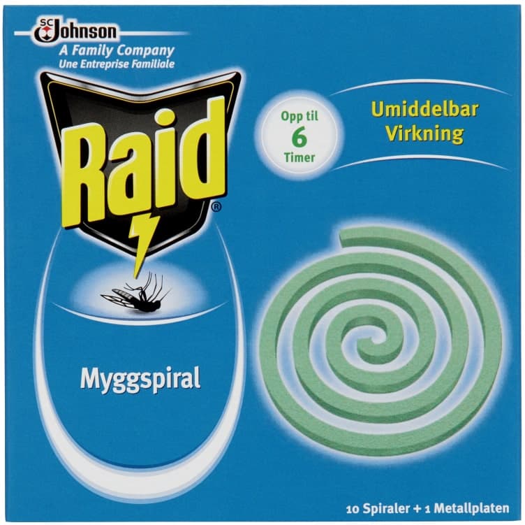 Myggspiral 10stk Raid