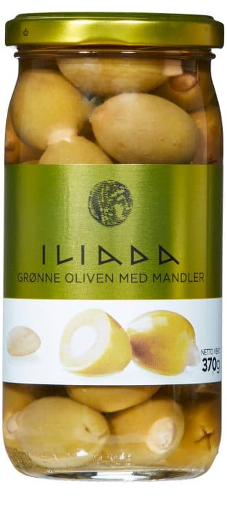 Oliven Grønn m/Mandel 370g Iliada