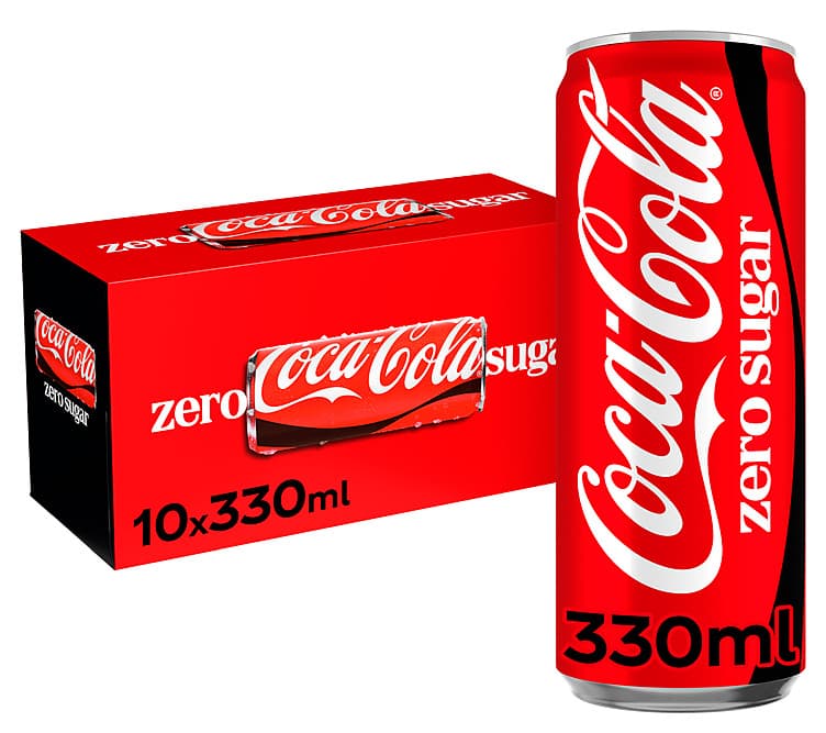 Coca-Cola Zero 0,33lx10 boks Sleek