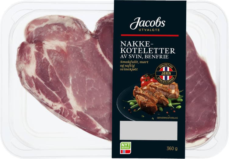 Svin Nakkekotelett Benfri 2pk Jacobs