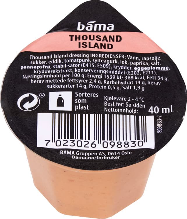 Dressing Thousand Island 40g Bama