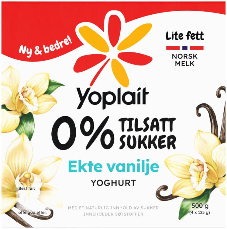 Yoplait 0% Vanilje 4x125g