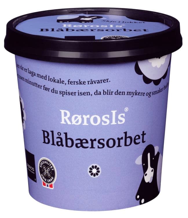 Blåbærsorbet