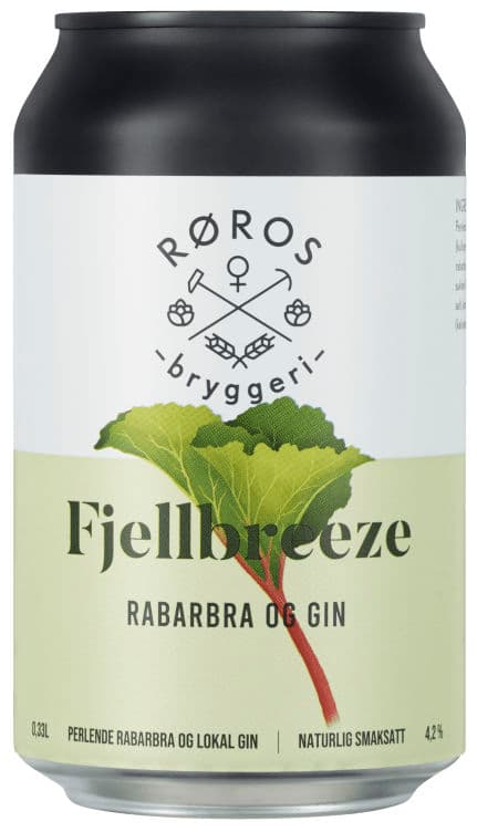 Fjellbreeze Rabarbra 0,33l boks Røros Bryggeri