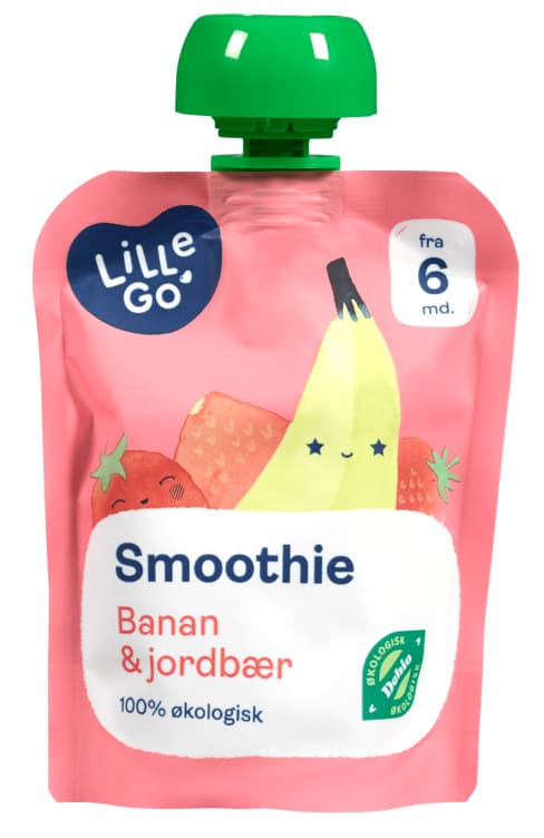 Smoothie Banan/Jordbær 90g Lillego