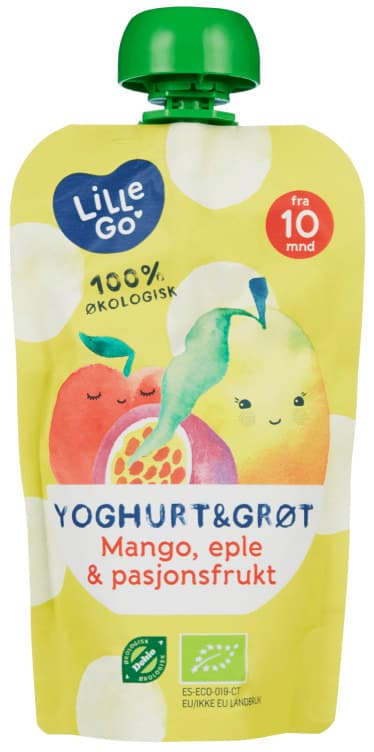 Yoghurt&Grøt Mango/Eple/Pasjonfr 120g Lillego