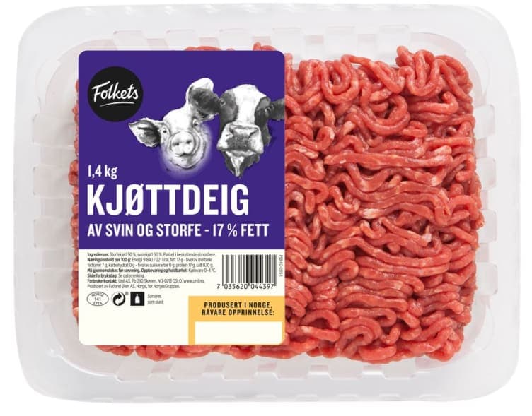 Kjøttdeig 17% Fett