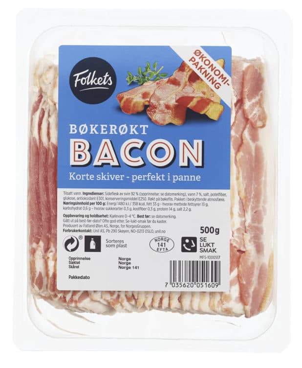 Bacon i skiver