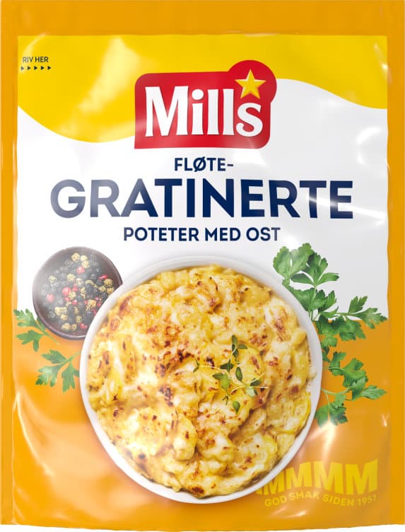 Gratinerte Poteter m/Ost 113g Mills
