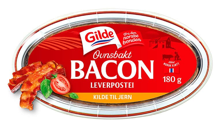 Leverpostei Ovnsbakt Bacon 180g Gilde