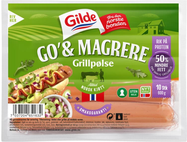 Grillpølse 600g Go&Mager
