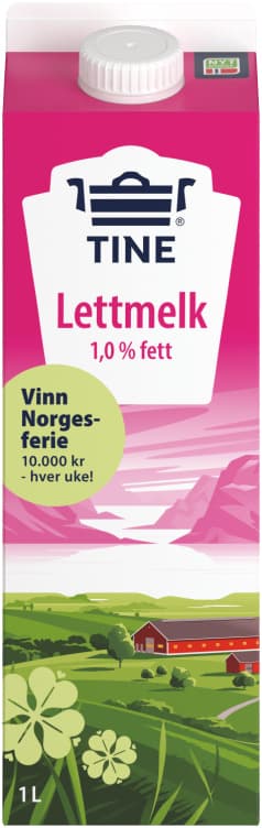 Lettmelk 1,0%