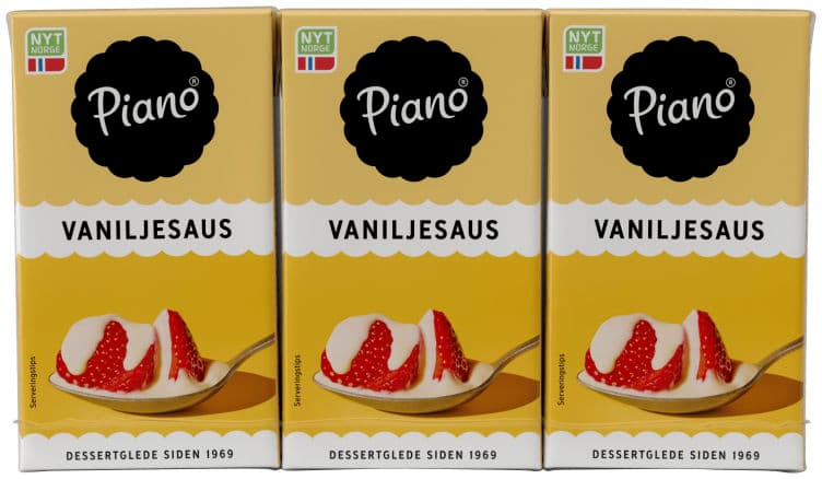 Vaniljesaus 3x250ml Piano
