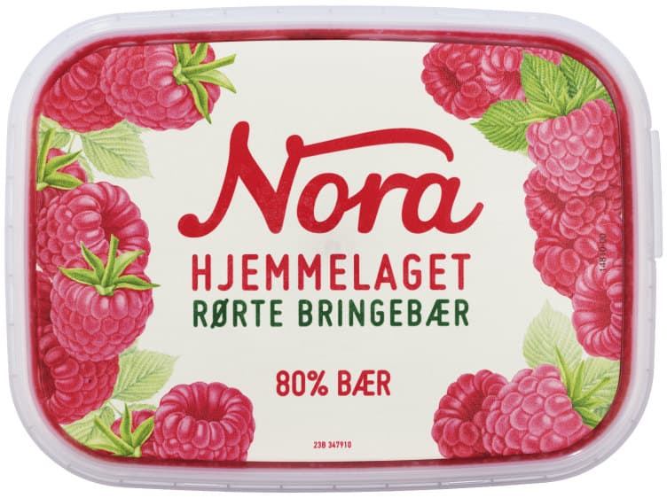 Bringebærsyltetøy Rørte 280g Nora