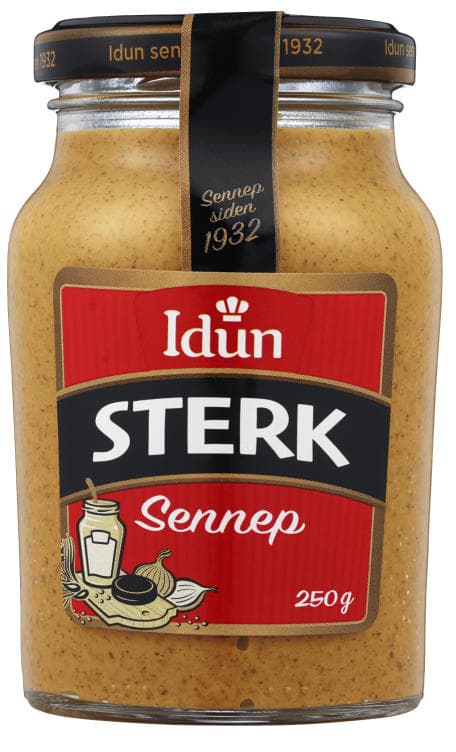 Sennep Sterk 250g glass Idun