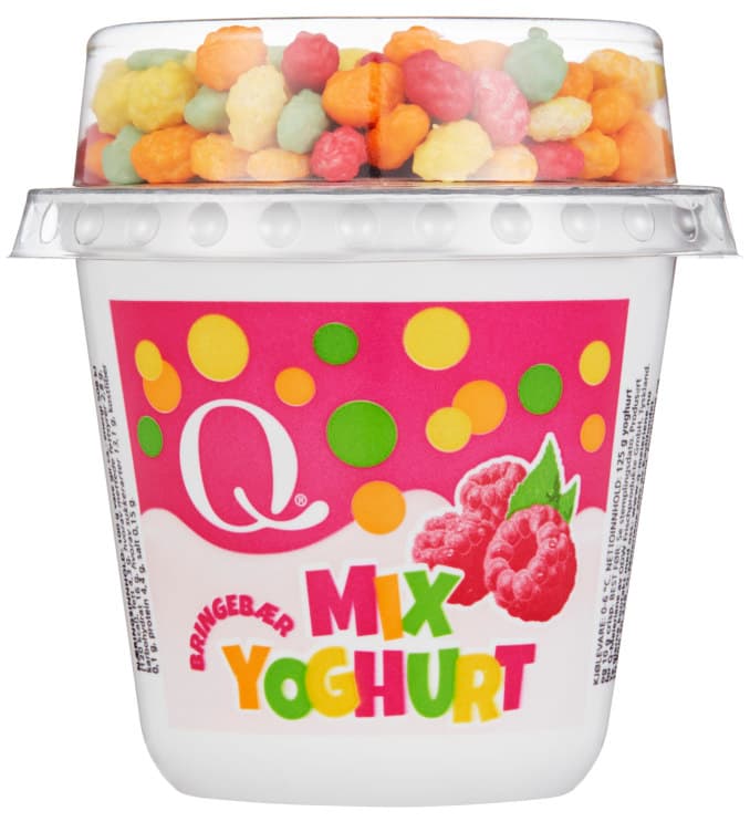 Q Mix Yoghurt Bringebær 135g