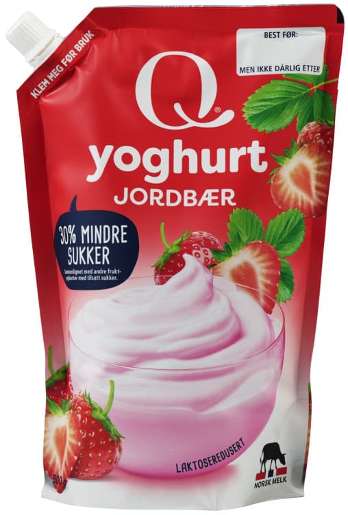 Yoghurt Jordbær 800g Q