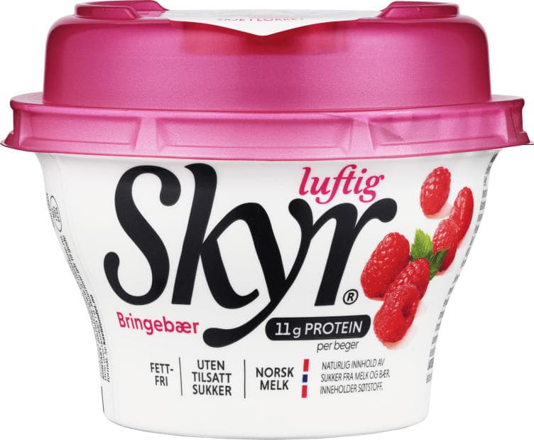 Skyr Luftig Bringebær 130g Q
