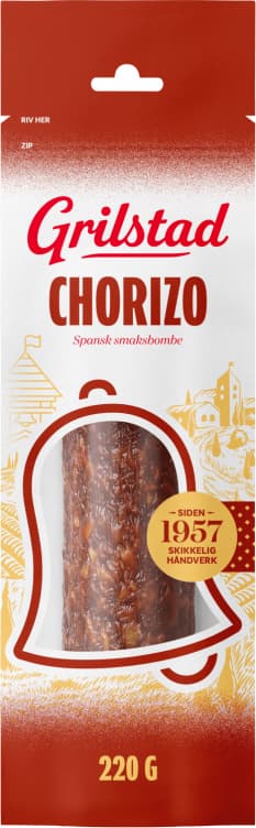 Chorizo hel 220g Grilstad