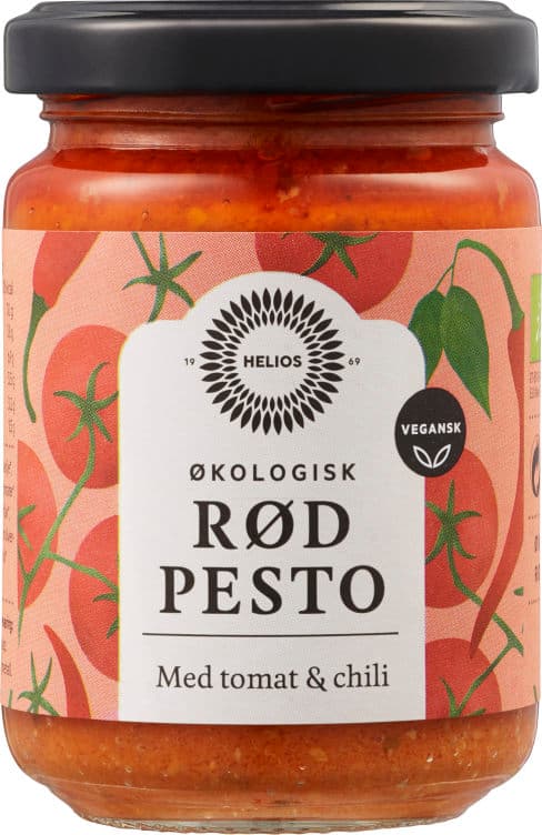 Pesto Rød Piccante Økologisk 130g Helios