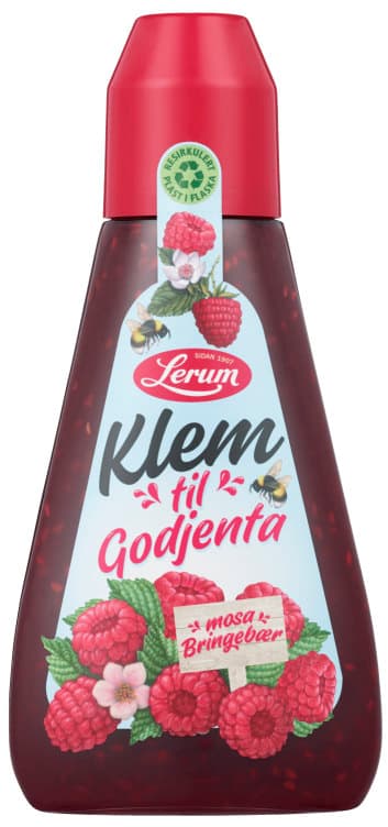 Bringebærsyltetøy Klem 410g Lerum