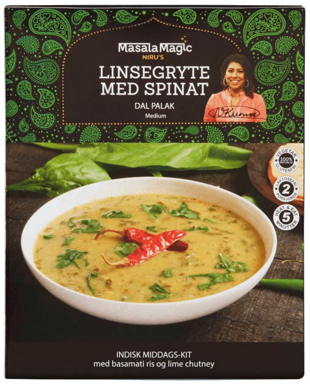 Linsegryte m/Spinat 685g Masalamagic