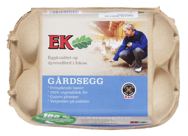 Gårdsegg M/L 6stk Ek