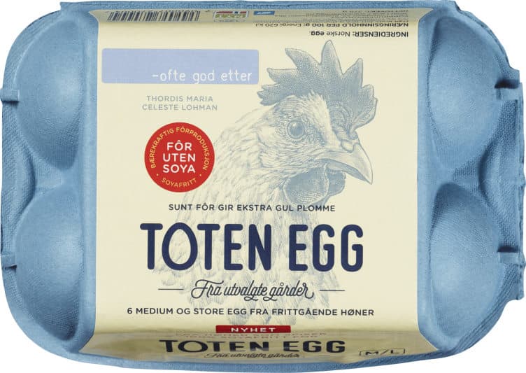 Egg 6pk Soyafri 378g Ferske M/L Toten