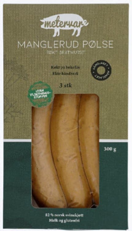 Manglerud Bratwurst 300g Metervare