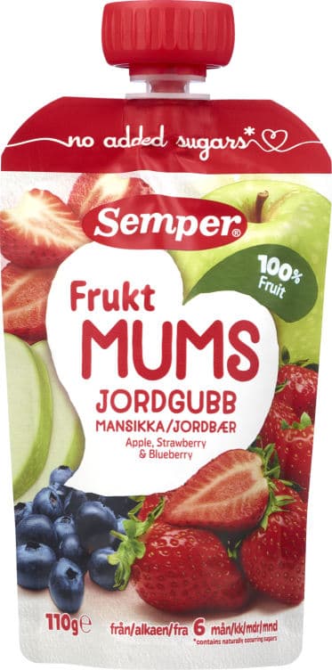 Fruktmums Jordbær 110g Semper