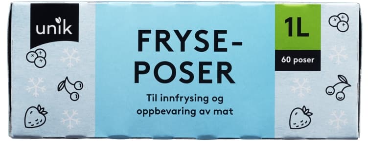 Fryseposer 1l 60stk Unik