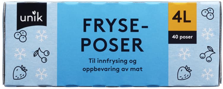 Fryseposer 4l 40stk Unik