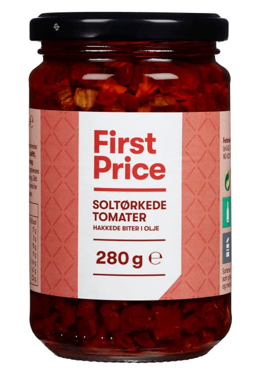 Tomater Soltørkede Hakkede 280g First Price