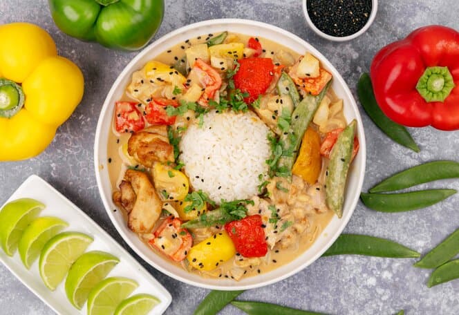 Kylling satay med peanøttsaus