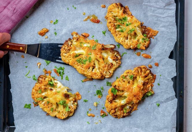 Ovnsbakte blomkålbiffer