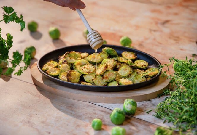 Stekt rosenkål med parmesan
