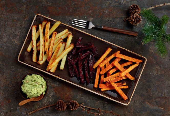 Søtpotet- og rødbetefrites