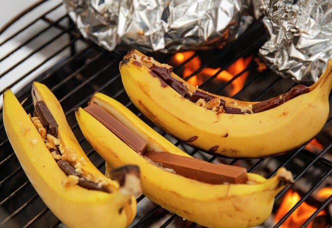 Grillede bananer