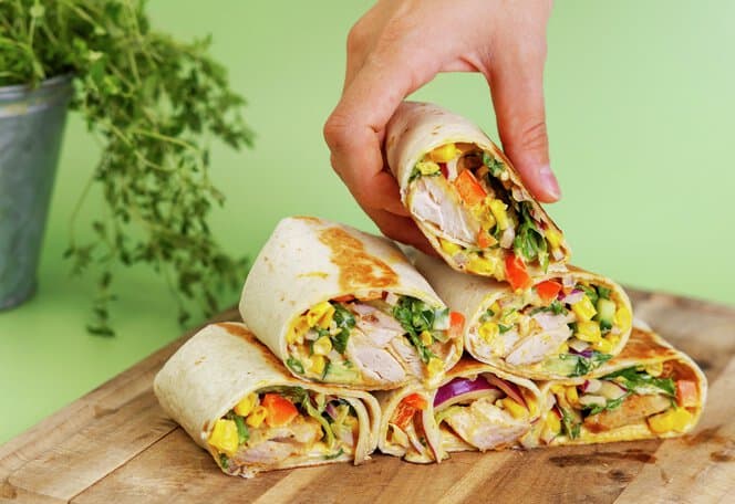 Kyllingwrap med karridressing