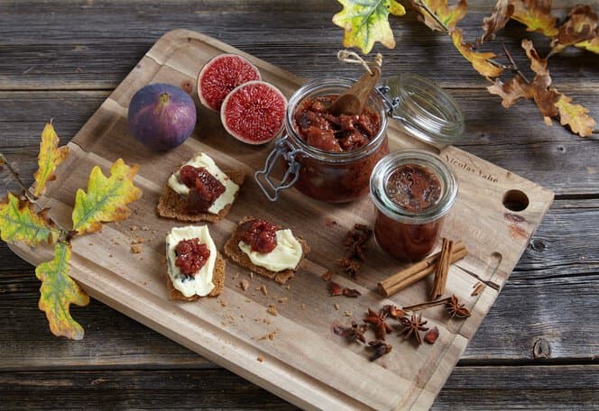 Fikenmarmelade av ferske fikener