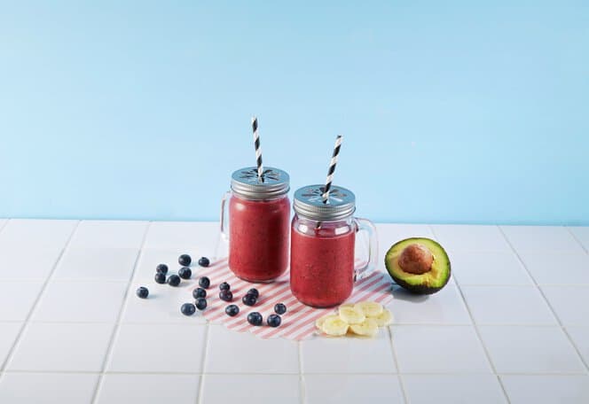 Smoothie med blåbær og avokado