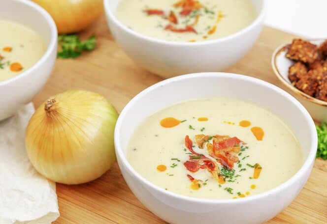 Kremet løksuppe