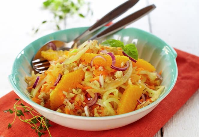 Råkostsalat med appelsin
