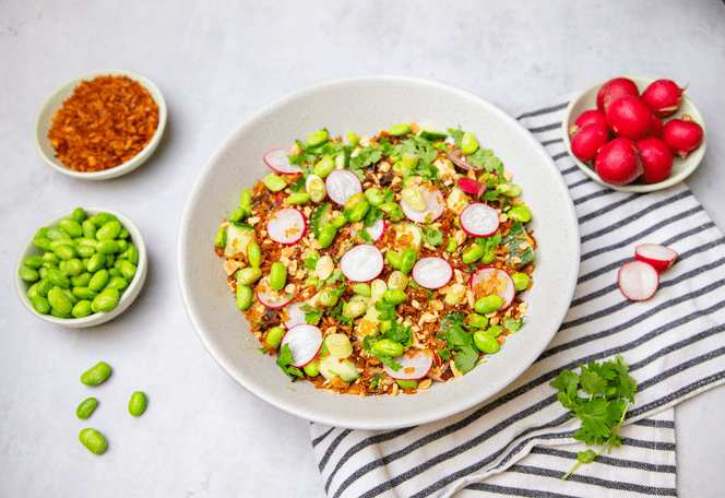 Crispy rice salad