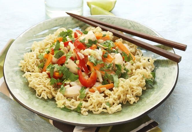 Wok med kål og kylling