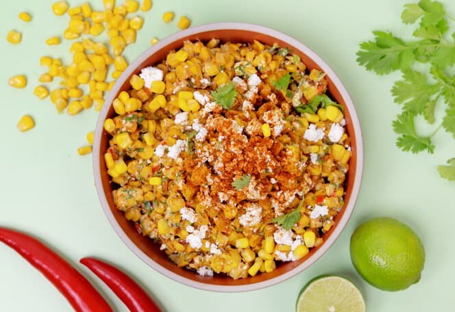 Esquites - meksikansk maissalat